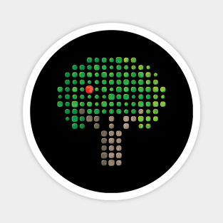 Apple Tree Pixel Mosaic Magnet